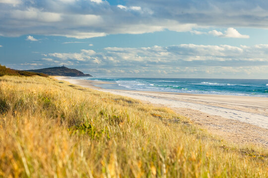 Early morning looking north along the eastern beach of Moreton Island.