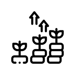 money grow line icon