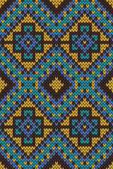 Fototapeta premium Modern crochet patterns that capture the essence of tradition with a fresh, stylish twist. Ideal for a wide range of products like clothing, bags, and home decor, bringing a crafted touch to every pie
