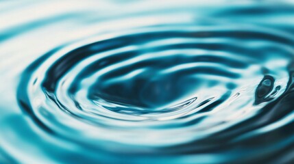 Vibrant water ripples, abstract blue circular patterns, soothing and tranquil, ideal for design projects or calming backgrounds