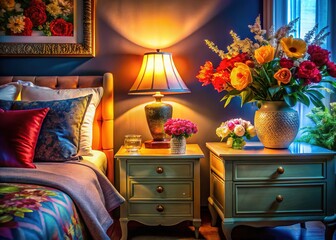 Bedside Manner:  Bright Colorful Interior Scene
