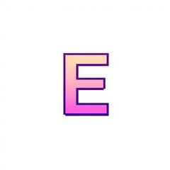 Professional, commercial-quality high-resolution stock photo of a pixelated letter E rendered in a vibrant, retro color palette