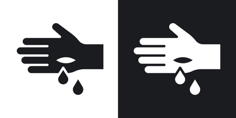 Wound icons in solid black and white collection