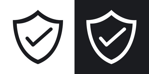 Reliable icons in solid black and white collection