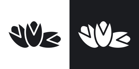 Pistachio icons in solid black and white collection