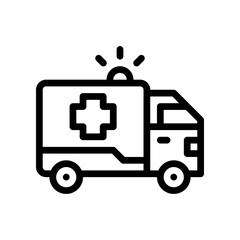 emergency vehicle line icon