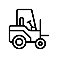 forklift line icon