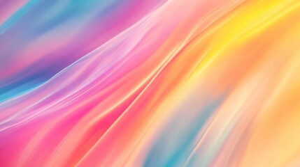 Fototapeta premium Soft abstract waves in pastel colors, vibrant fluid design with blending hues, perfect for backgrounds or artistic projects.