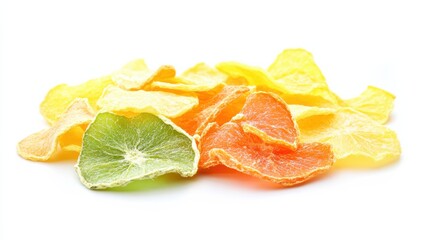 Dried orange, lemon, and lime chips tumbling in vibrant, high-contrast layout