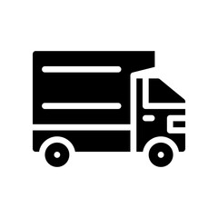 delivery van glyph icon