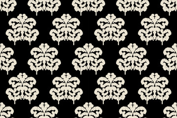 Obraz premium Motifs African boho paisley Floral Ikat seamless pattern embroidery border. Ethnic ikat floral Ethnic Indian Pattern Ikat pattern Ethnic Pattern.Border floral Aztec embroidery border seamless patterns