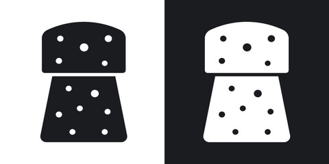 Cork icons in solid black and white collection