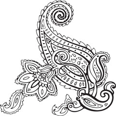 Beautiful flower art and mandala vector design