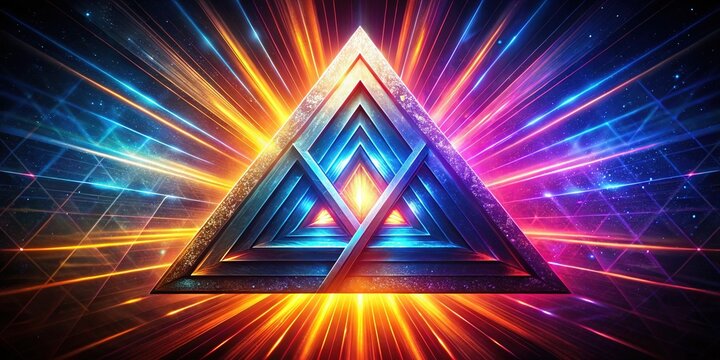 Sacred Geometry Valknut, Abstract Art, Geometric Design