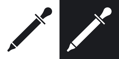 Color picker icons in solid black and white collection