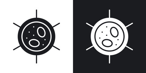 Big Cellule icons in solid black and white collection
