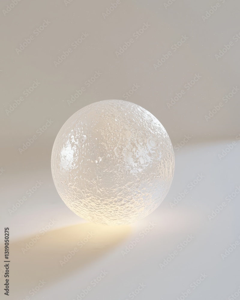 Poster elegant light sphere on soft background for minimalist style