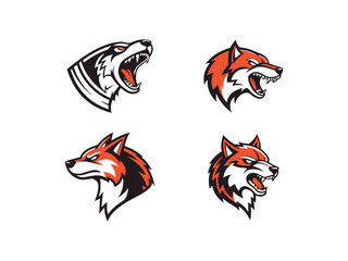 Stylized Dog Mascot Logo with – Vector Illustration