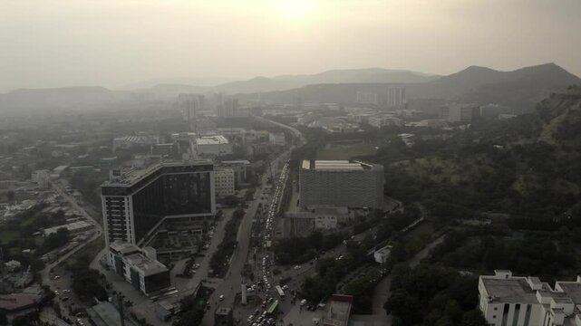 Drone view Pune, Maharashtra, India

