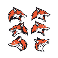 Obraz premium Stylized fox Mascot Logo – Vector Illustration