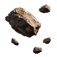 asteriods on white isolated 