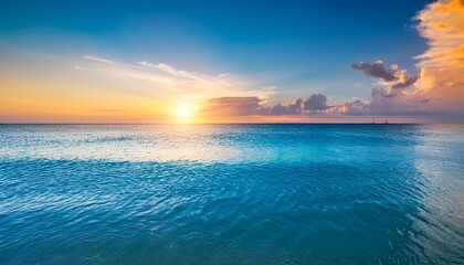 Obraz premium horizon sea water surface background banner. Inspire nature landscape coast. Beautiful wonder