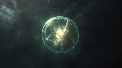 Obraz premium Celestial Sphere, A mesmerizing view of a cosmic phenomenon in space