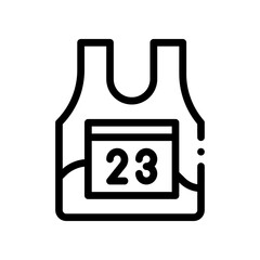 athletic shirt line icon