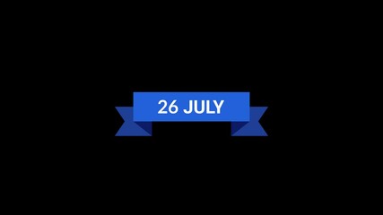26 July Ribbon Animation