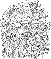 Beautiful flower art and mandala vector design