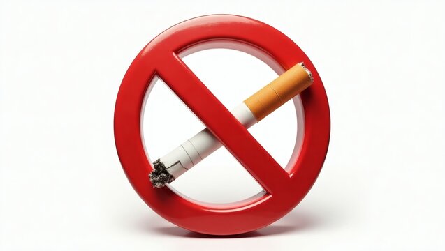 no smoking sign with a cigarette