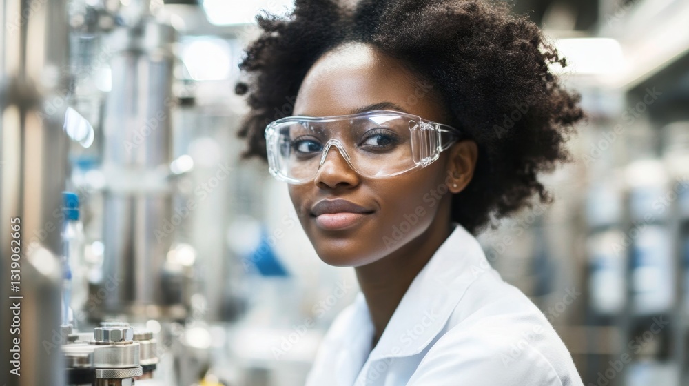 Poster chemical engineer optimizing processes in a laboratory environment