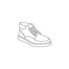 creat a line art of any shoes