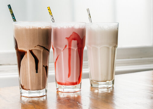 Milk shakes ready to drink.