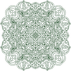 Beautiful flower art and mandala vector design