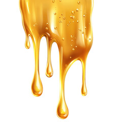 honey dripping on a white background