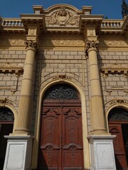 entrance to a historical building 