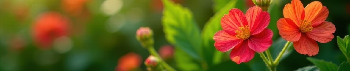Close-up of citronella pelargonium flowers and leaves, flora, bright, texture