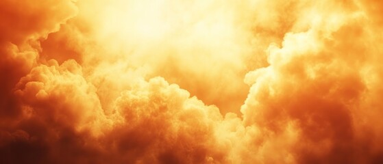 Fiery Sunset Cloudscape: A Dramatic Celestial Display