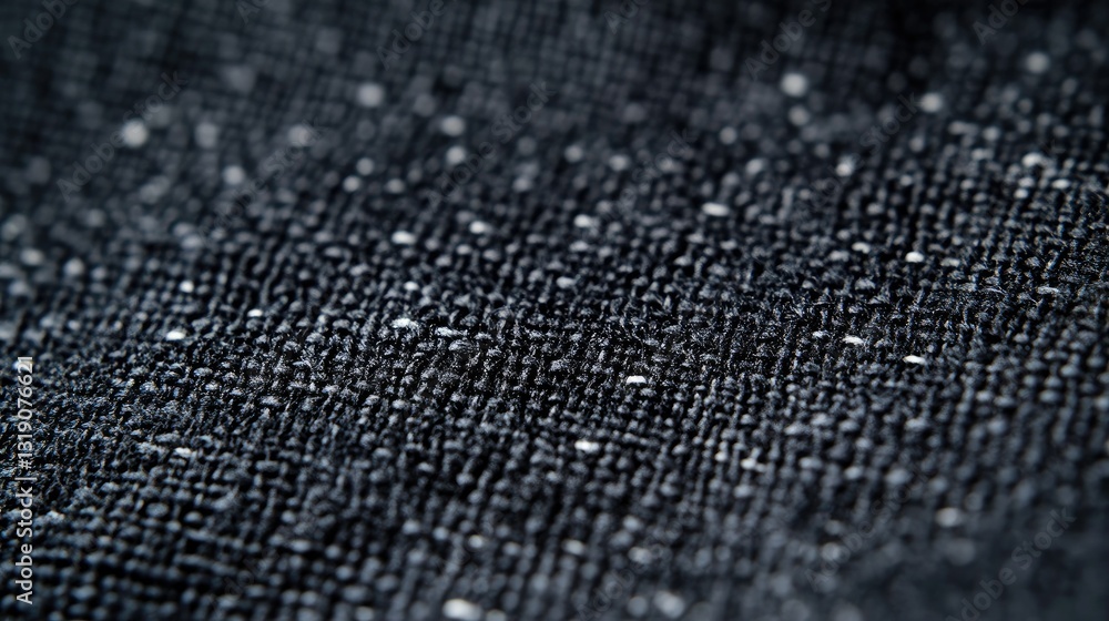 Poster high-quality black textile background with a deep canvas texture, ideal for minimalist and elegant d