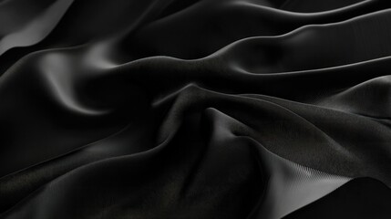 Obraz premium High-quality black textile canvas with fine weave details, ideal for sophisticated designs.
