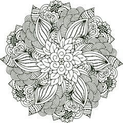 Beautiful flower art and mandala vector design