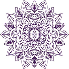 Beautiful flower art and mandala vector design