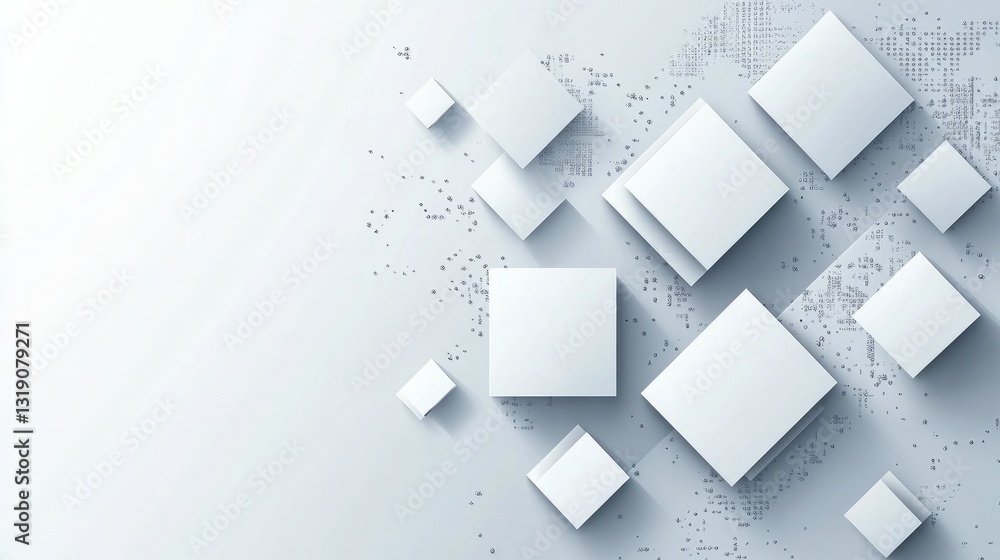 Poster modern abstract background with geometric squares and soft gradients