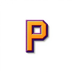 High-resolution commercial stock photo showcasing a pixelated letter P designed with attention to detail, employing a retro aesthetic and a vibrant color palette