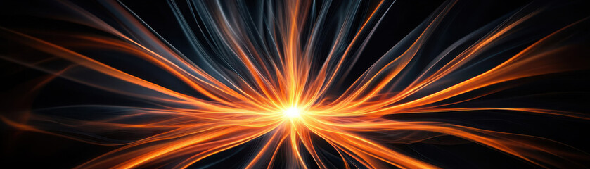 Obraz premium Vibrant abstract light patterns radiating in a dynamic display of energy and color.
