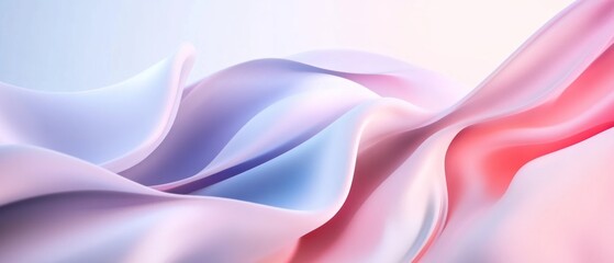 Fototapeta premium Abstract Pastel Flow: A Dreamlike Swirl of Pink and Blue Hues