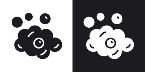 Foam vector icon set in solid style.