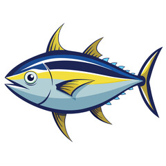blue-tang-isolated-vector-image-on-a-white-background