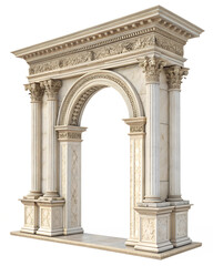 Obraz premium classic column arch isolated on white background.png